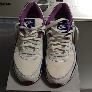 White & Royal Blue Airmax w\purple trim